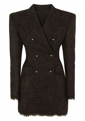 Dolce & Gabbana cordonetto-lace double.breasted blazer - Black