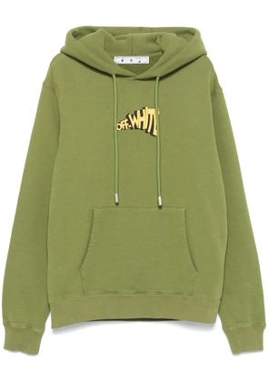 Off-White Arrows-print hoodie - Green