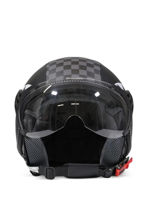 Sprayground shark-print checkerboard helmet - Black