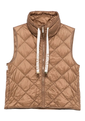 Max Mara quilted zip waistcoat - Brown