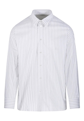 Saint Laurent striped long-sleeve shirt - White