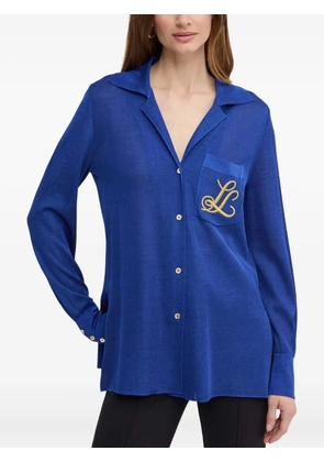 LUISA SPAGNOLI embroidered pocket shirt - Blue