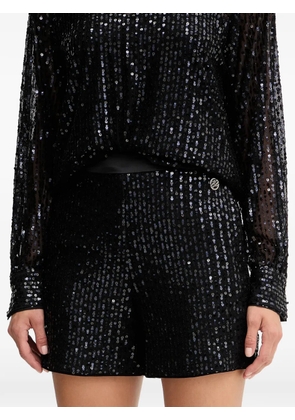Karl Lagerfeld sequin logo shorts - Black
