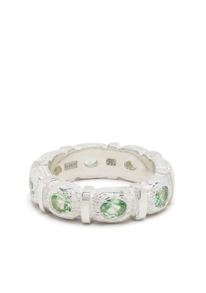 Bleue Burnham Eternity green sapphire ring - Silver