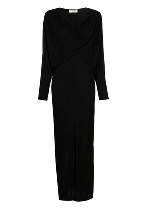 Saint Laurent draped maxi dress - Black