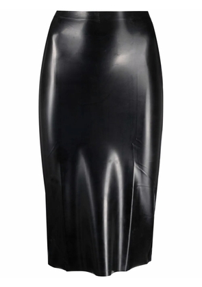 Giuseppe Di Morabito high-shine midi skirt - Black