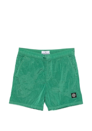 Stone Island logo patch swim shorts - Green