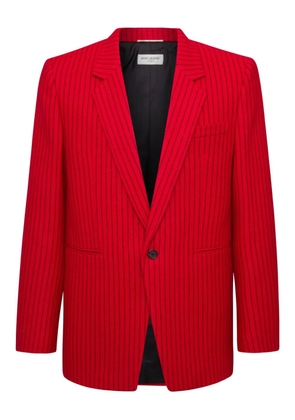 Saint Laurent pinstripe-pattern single-breasted blazer - Red