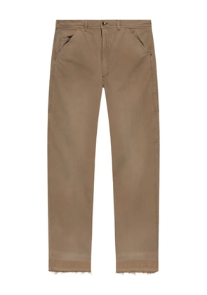 Maison Margiela herringbone frayed trousers - Neutrals