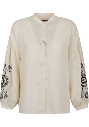 Weekend Max Mara embellished-sleeve blouse - Neutrals