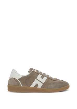 Elisabetta Franchi suede logo sneakers - Neutrals
