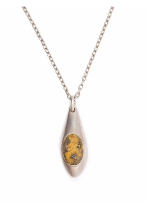 Parts of Four Chrysalis Jasper gemstone necklace - Silver