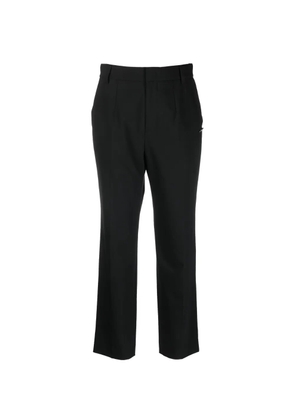 Krizia cropped wool-silk blend tailored trousers - Black