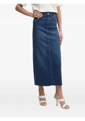 LIU JO stud-embellished denim skirt - Blue