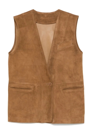 Salvatore Santoro suede gilet - Brown