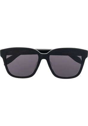 Alexander McQueen Eyewear Graffiti logo-print square-frame sunglasses - Black