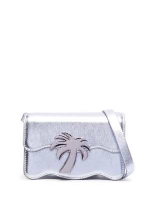 Palm Angels Palm Beach metallic-effect crossbody - Silver