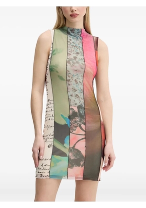 Desigual panelled mini dress - Green