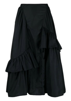 Cecilie Bahnsen ruffled cotton midi skirt - Black