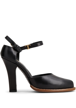 Tod's logo-plaque leather pumps - Black