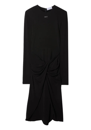 Off-White twist-detail midi dress - Black