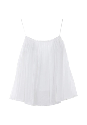 Eleh spaghetti straps embroidered top - White