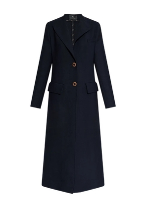 ETRO embroidered-button coat - Black