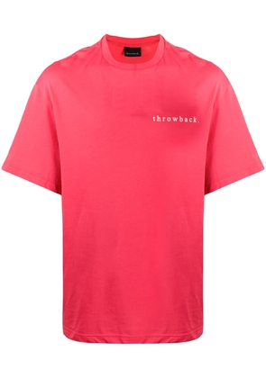 Throwback. oversized logo T-shirt - Red