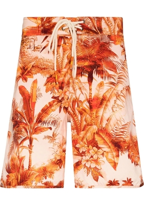 Alanui palm-tree print swim shorts - Orange