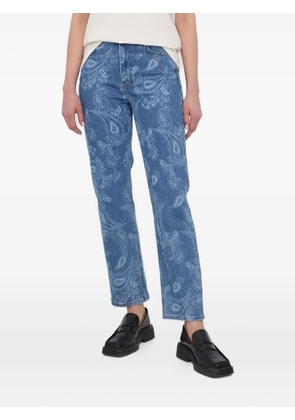 The Kooples paisley-print jeans - Blue