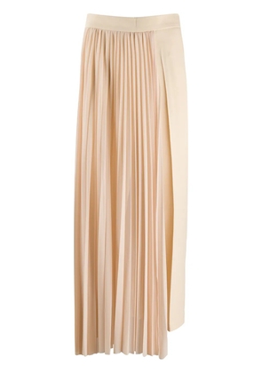Erika Cavallini asymmetric pleated skirt - Neutrals