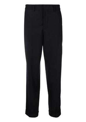 Closed straight-leg virgin-wool trousers - Blue