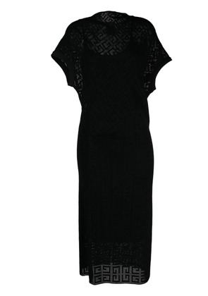 Givenchy 4G jacquard draped midi dress - Black