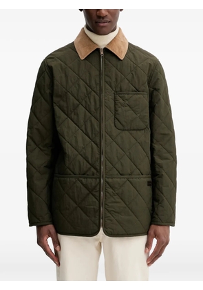 Bally corduroy-collar quilted Jacket - Green