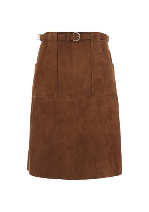 Max Mara MSTTENNIS belted midi skirt - Brown