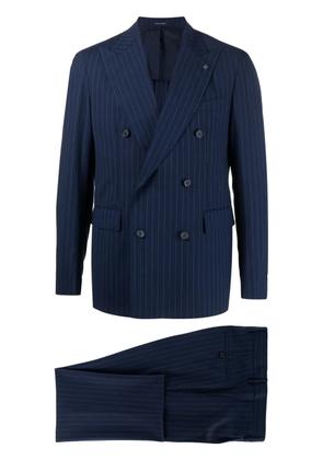 Tagliatore pinstripe double-breasted two-piece suit - Blue