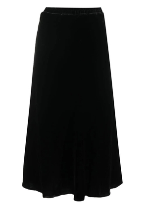 Gold Hawk velvet maxi skirt - Black