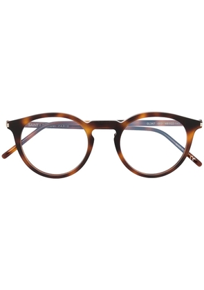 Saint Laurent Eyewear 347 round-frame glasses - Brown
