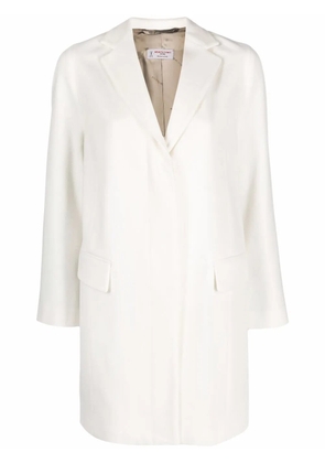 Alberto Biani buttoned up wool coat - White