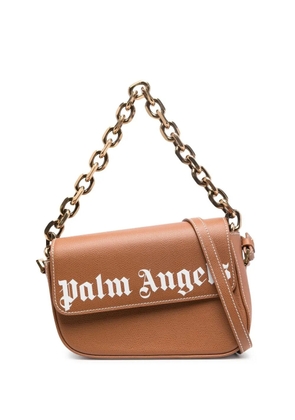 Palm Angels Crash logo-print shoulder bag - Brown