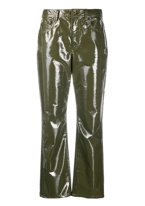 Vivetta coated cropped trousers - Green