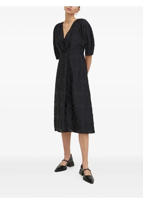 Day Birger Et Mikkelsen v-neck floral-pattern midi dress - Black