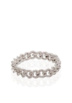 SHAY 18K white gold diamond chain-link ring