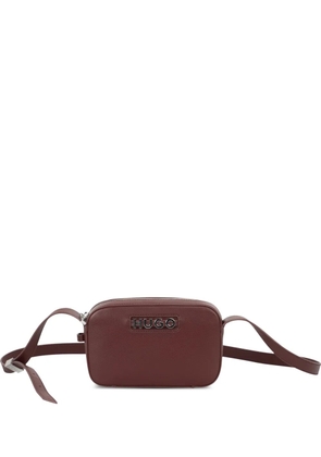 HUGO logo-plaque cross body bag - Brown