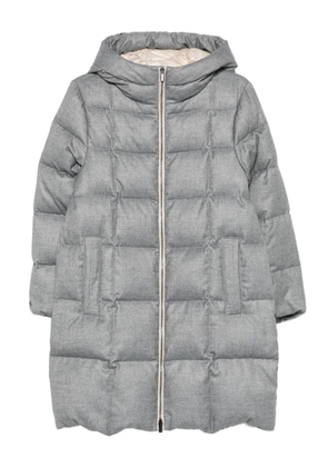 Peserico quilted hooded coat - Grey