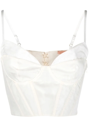 Brock Collection fitted corset top - White