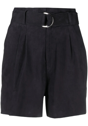P.A.R.O.S.H. belted suede shorts - Blue