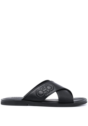 Ferragamo crossover strap sandals - Black
