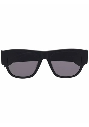 Alexander McQueen Eyewear graffiti rectangle frame sunglasses - Black
