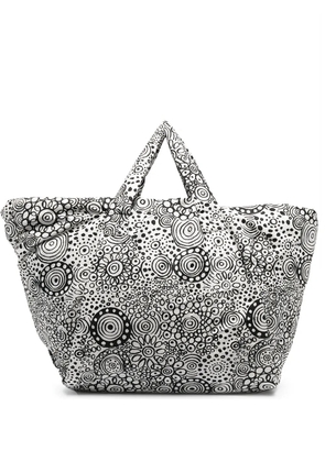 10 CORSO COMO doodle-graphic print padded tote - White